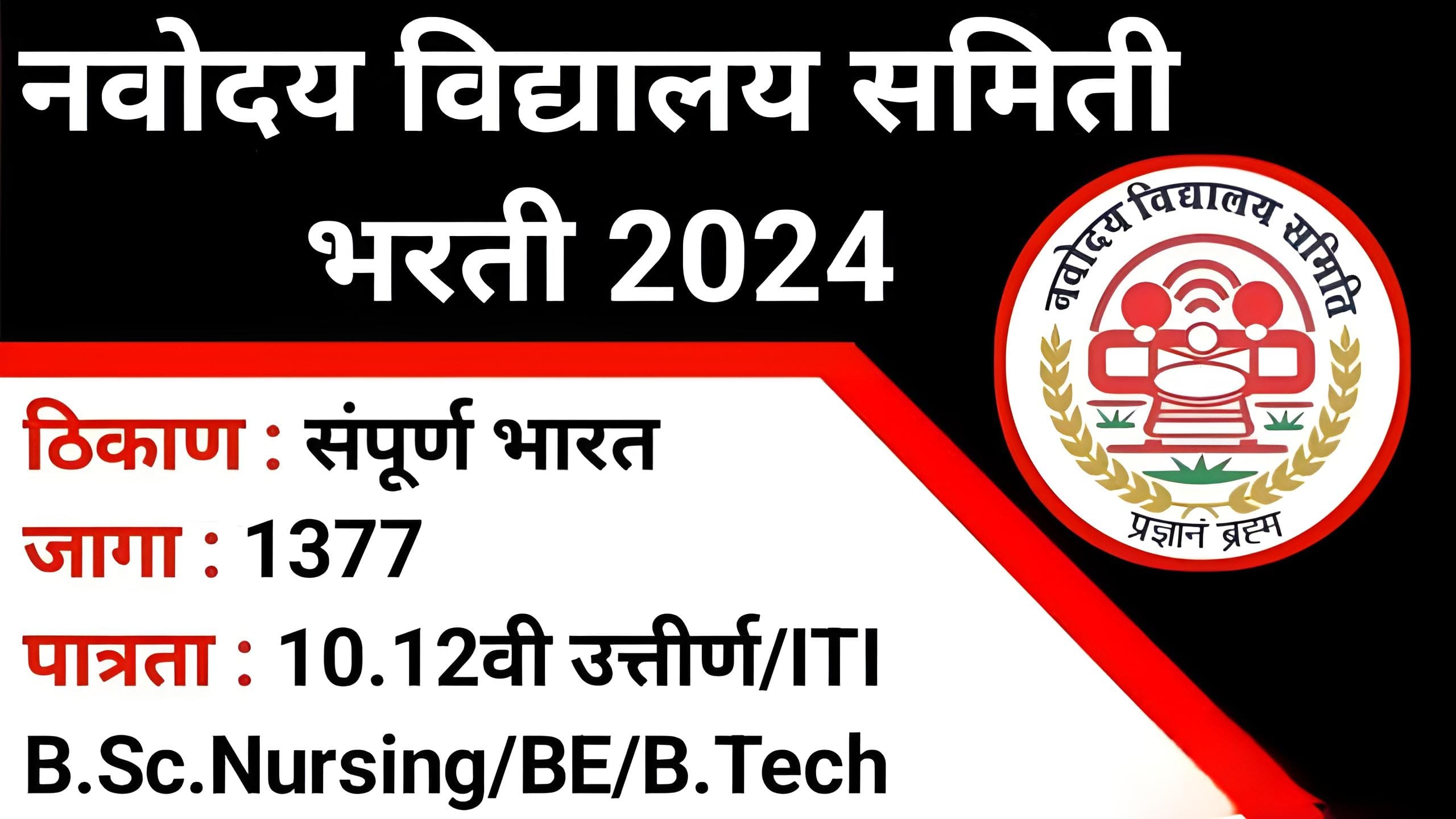 NVS Bharti 2024