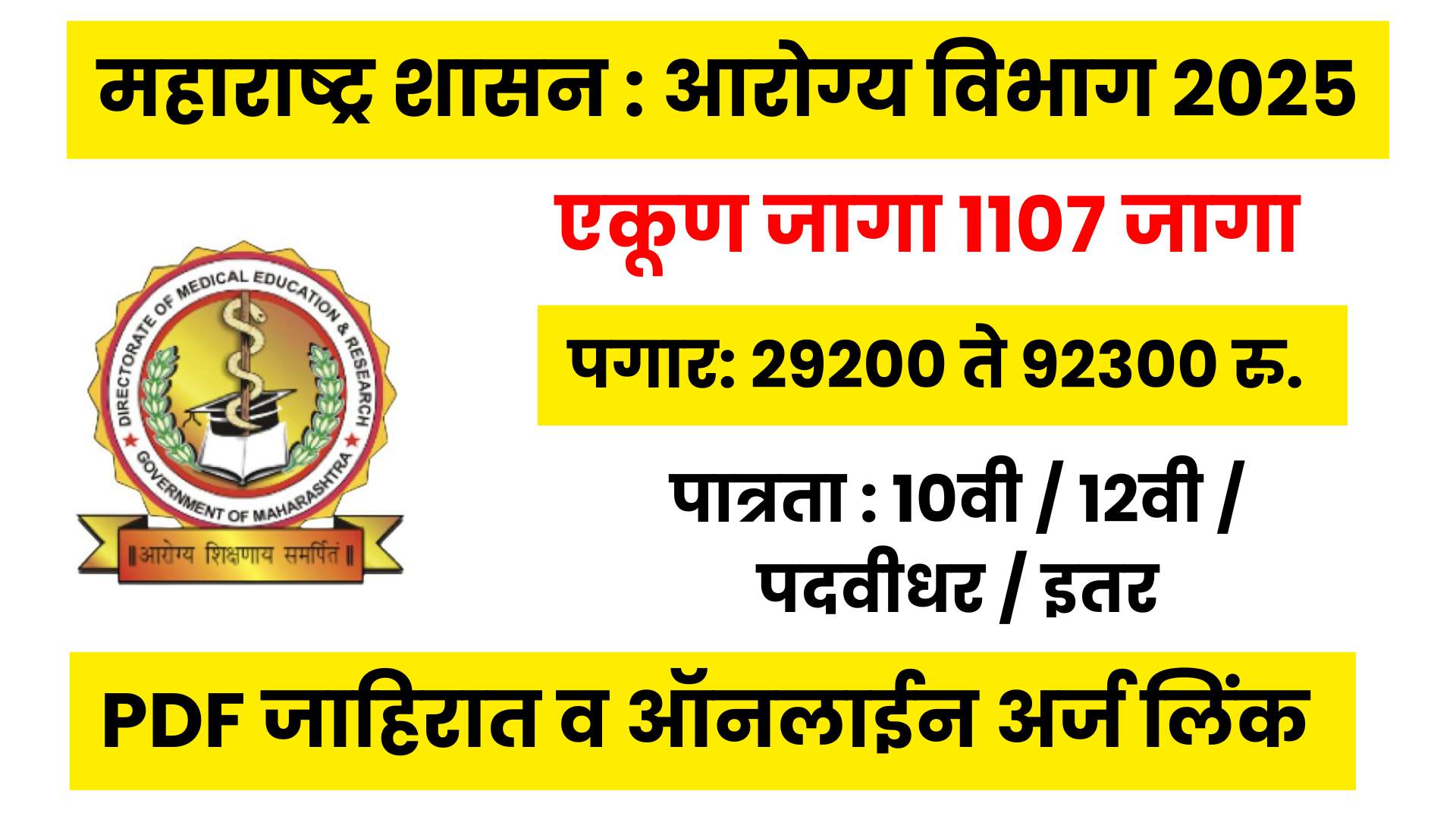 DMER Maharashtra Bharti 2025