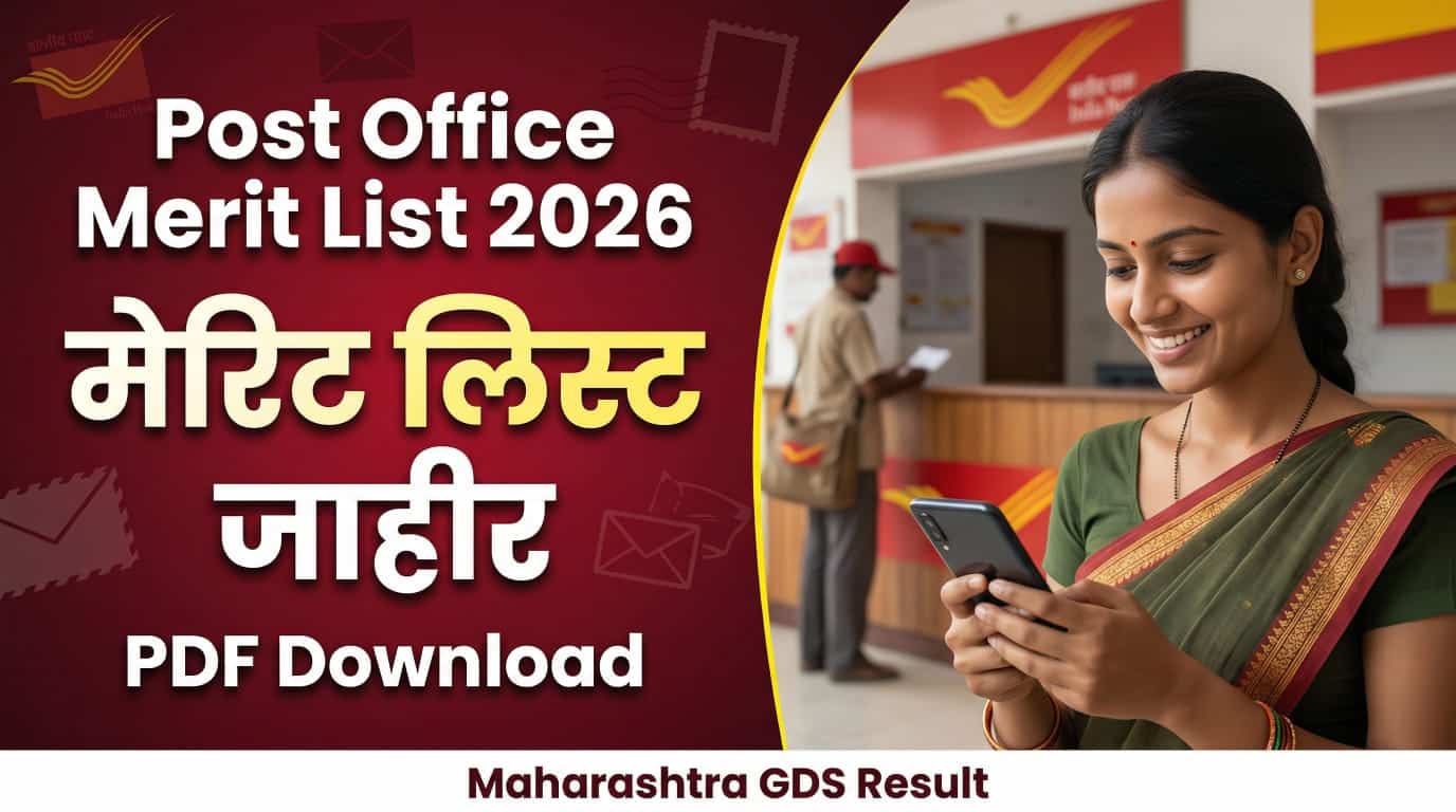 Post Office Bharti 2026 Merit List PDF Download Maharashtra